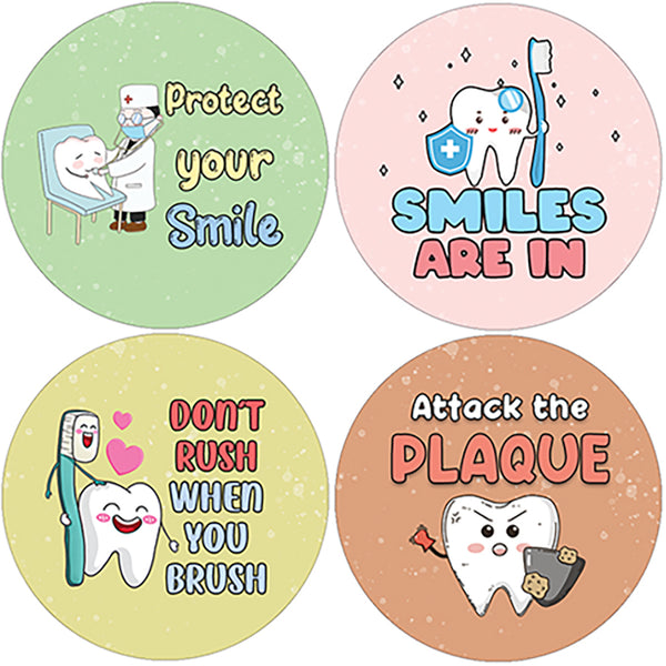 Dental Hygiene Stickers for Kids (10 Set X 16 Designs)