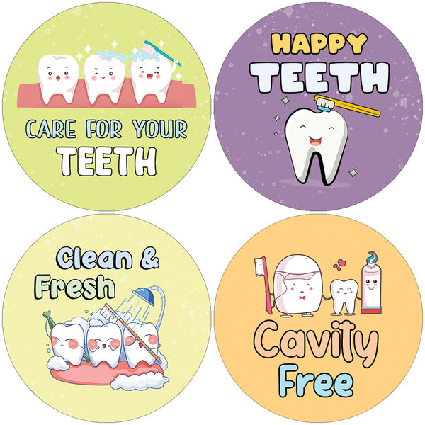Dental Hygiene Stickers for Kids (10 Set X 16 Designs)