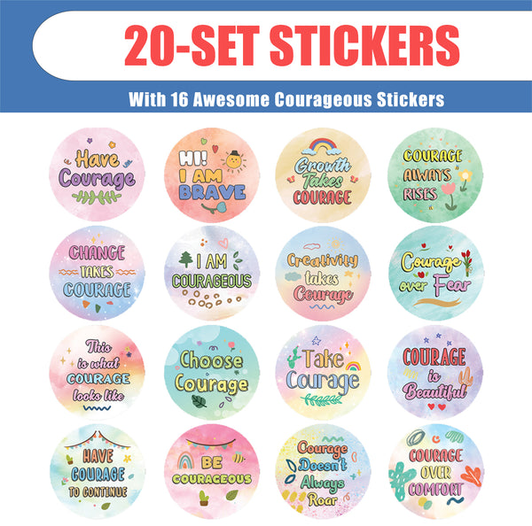 Courageous Stickers (20 Sets X 16 Designs)