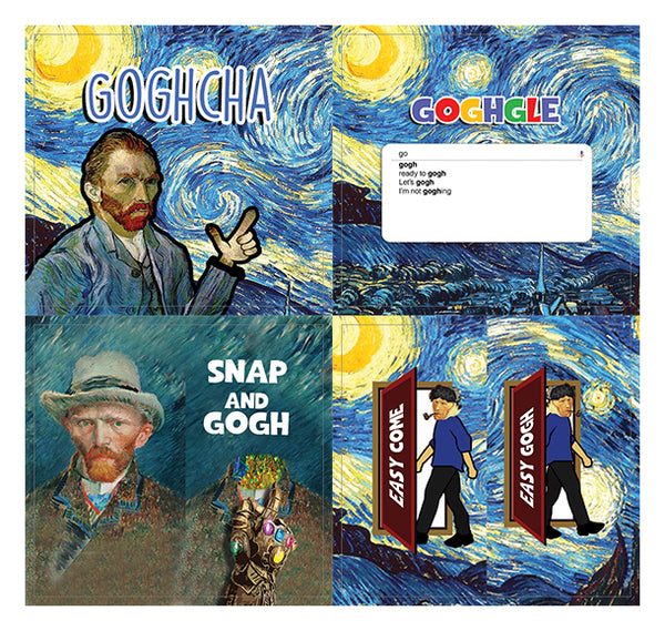 Creanoso Obsessed with Van Gogh Funny Stickers Series 2 (20-Sheet) Ã¢â‚¬â€œ Silly Quote Sayings Sticker Cards Bulk Pack Set Ã¢â‚¬â€œ Awesome Sticky Notes Gift Ideas for Men Women Teens, Painters, Artists Ã¢â‚¬â€œ Decal