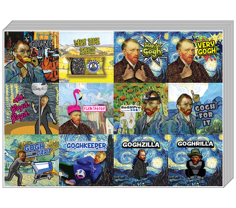 Creanoso Funny Stickers - Obsessed with Van Gogh Stickers Series 3 (10-Sheet) â€“ Total 120 pcs (10 X 12pcs) Individual Small Size 2.1 x 2. Inches