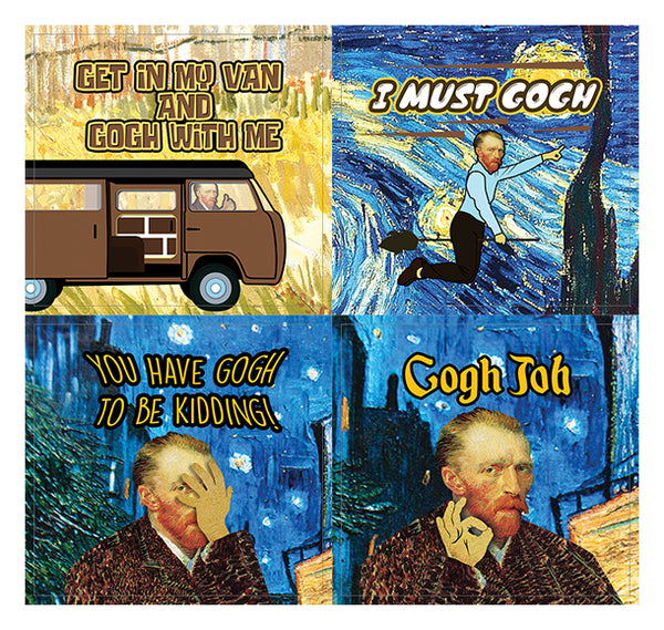Creanoso Funny Stickers - Obsessed with Van Gogh Stickers Series 4 Ã¢â‚¬â€œ 20 Sheet - Wall Decal Art for Indoors Outdoors - Great wall decoration sticker for any surface Ã¢â‚¬â€œ Awesome Wall Stickers Set