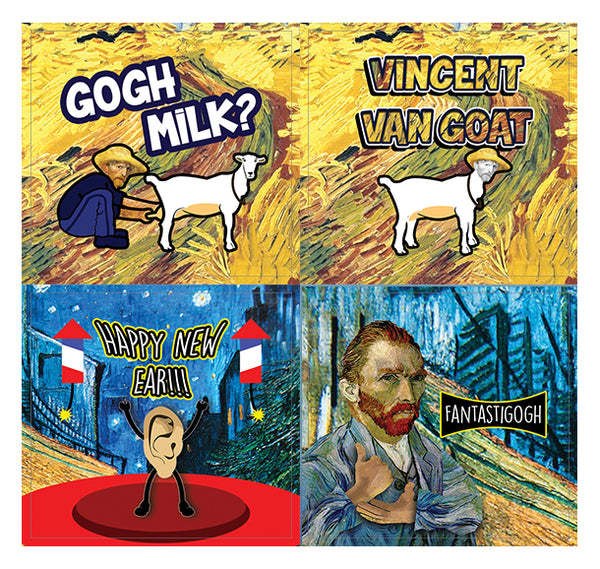 Creanoso Funny Stickers - Obsessed with Van Gogh Stickers Series 4 Ã¢â‚¬â€œ 20 Sheet - Wall Decal Art for Indoors Outdoors - Great wall decoration sticker for any surface Ã¢â‚¬â€œ Awesome Wall Stickers Set
