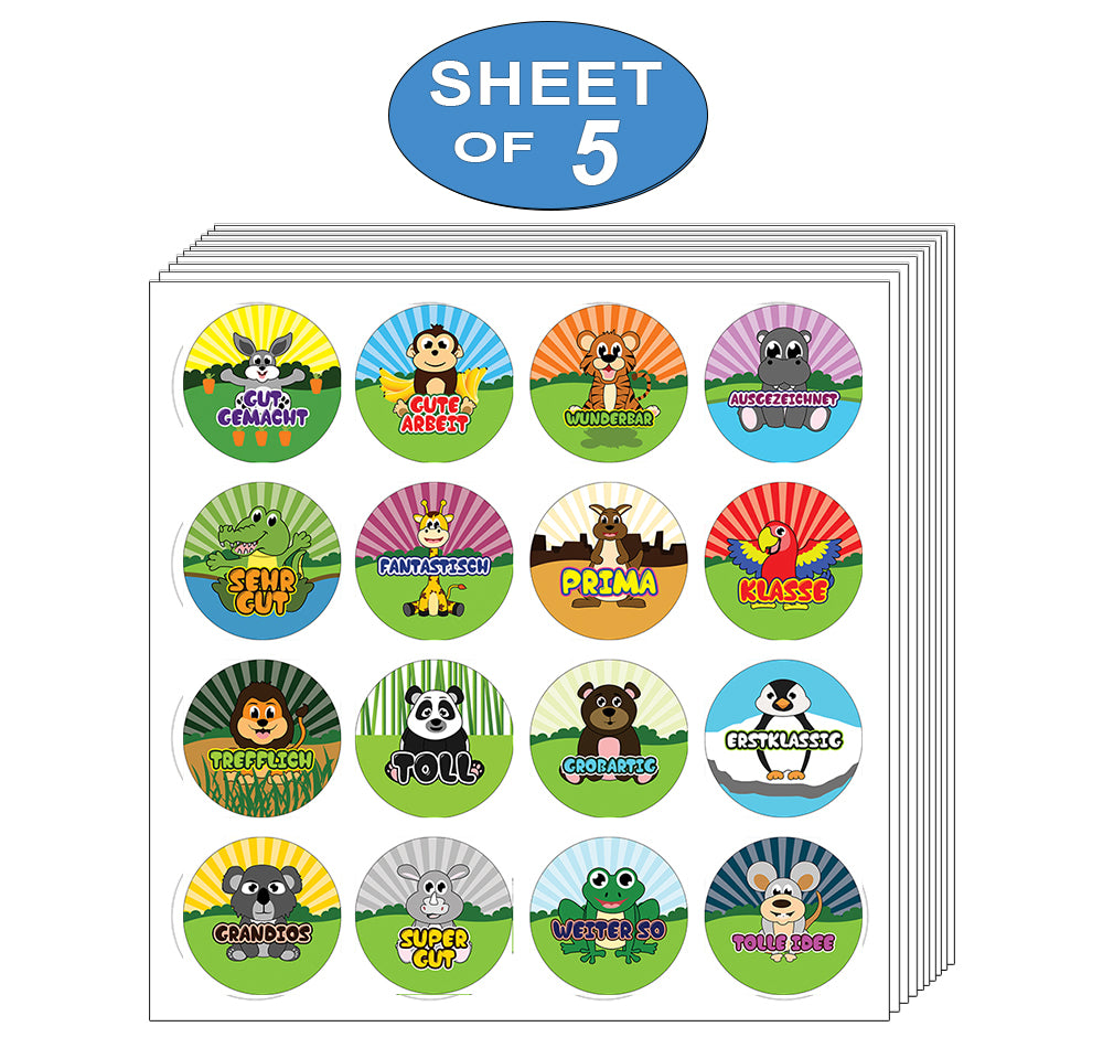 Creanoso Motivational Stickers Set - 80 Puns Reward Stickers For Kids Adults