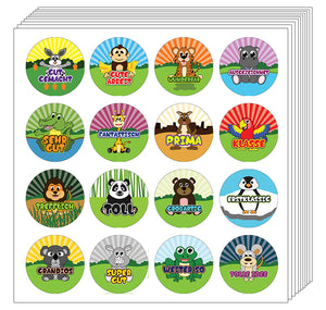 Creanoso Kids German Reward Praise Stickers - Animals Ã¢â‚¬â€œ Positive Rewards Incentives for Children