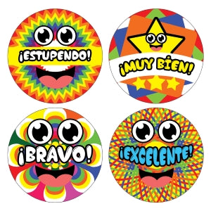Spanish Happy Rewards Stickers - Stocking Stuffers Premium Quality Gifts for Children, Teens, Adults