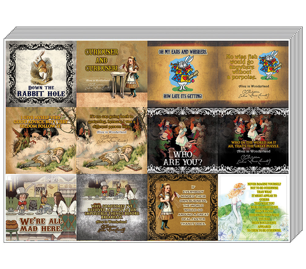 Creanoso Alice in Wonderland Stickers Ã¢â‚¬â€œ  Awesome Stocking Stuffers Gifts