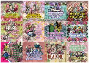 Alice in Wonderland Stickers Series 3 (20-Sheet)- Stocking Stuffers Encouragement Gifts for Boys, Girls, Teen, Men Women - Incentive Reward Ideas