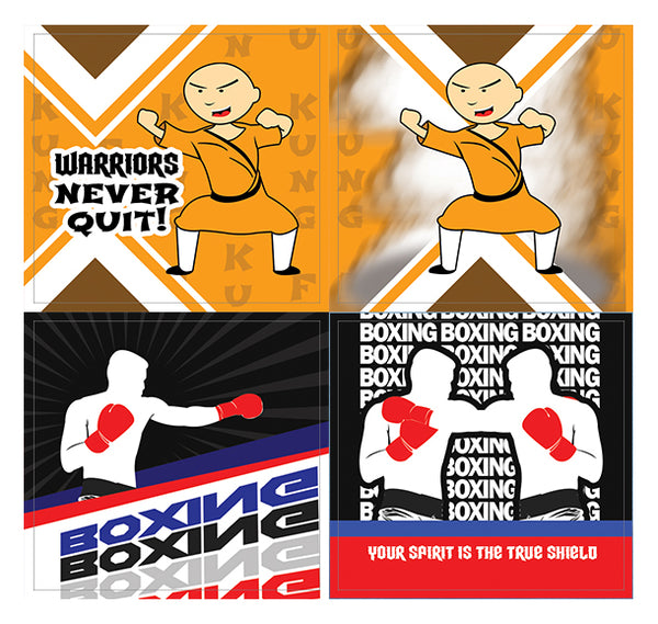 Martial Arts Stickers (20-Sheet)-Stocking Stuffers Encouragement Gifts for Boys, Girls, Teen, Men Women - Incentive Reward Ideas