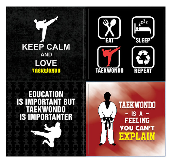 Creanoso Taekwondo Stickers Ã¢â‚¬â€œ Humorous Gift Token Giveaways Set