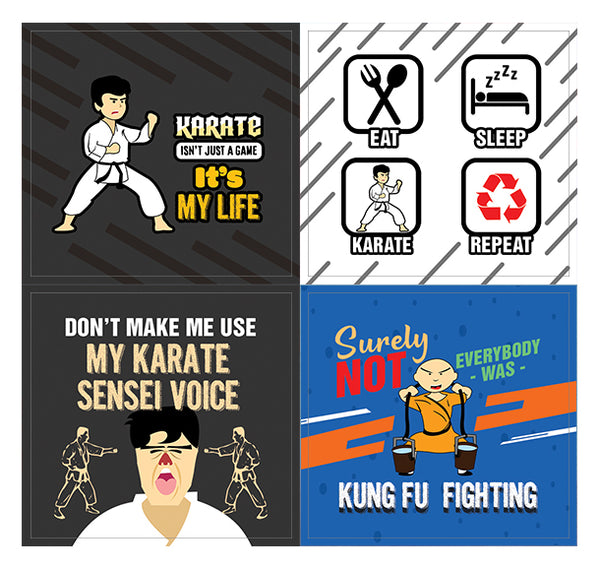 Karate Stickers (20-Sheet)-Premium Quality Design Perfect Gift - Stocking Stuffers Gift Ideas for Boys and Girls