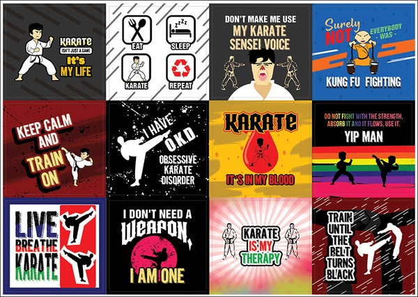 Karate Stickers (20-Sheet)-Premium Quality Design Perfect Gift - Stocking Stuffers Gift Ideas for Boys and Girls