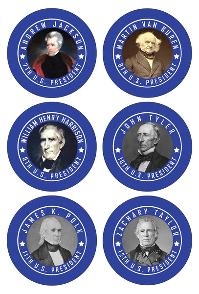 Presidents of The United States Stickers - Assorted Designs for Children - Classroom Reward Incentives for Students