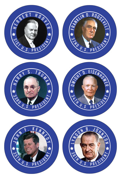 Presidents of The United States Stickers - Assorted Designs for Children - Classroom Reward Incentives for Students