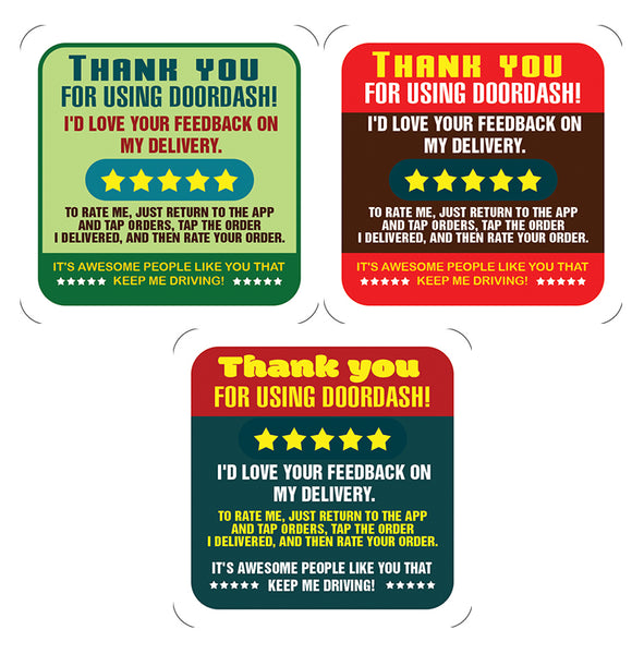 Creanoso Bag Seal Delivery 2 Inches Square Stickers (5-Sheet) - Unique Food Service Labels Bulk Set