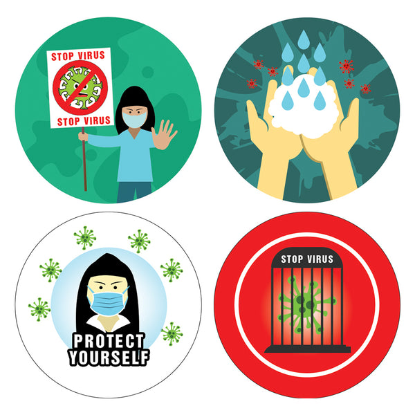 Stop Virus Stickers (10-Sheet)