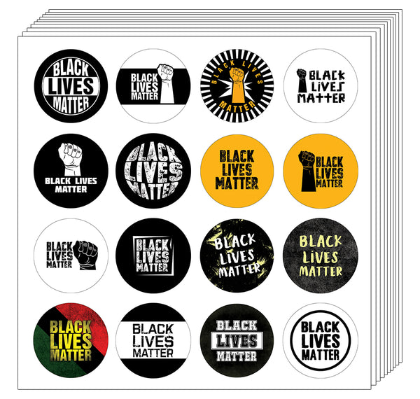 Black Lives Matter Stickers (5-Sheet) - Stocking Stuffers Premium Quality Gift Ideas for Children, Teens, & Adults - Corporate Giveaways & Party Favors