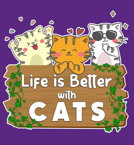 Life is Better with Cats shirt Tshirt