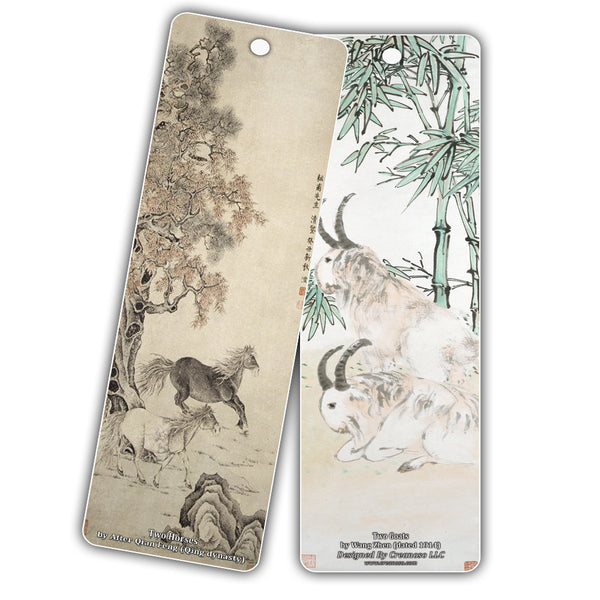 Creanoso Classic China Classical Arts Paintings Bookmarks - Chinese Wall Art Bookmark Collection