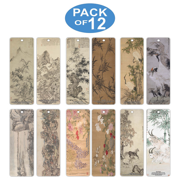 Creanoso Classic China Classical Arts Paintings Bookmarks - Chinese Wall Art Bookmark Collection