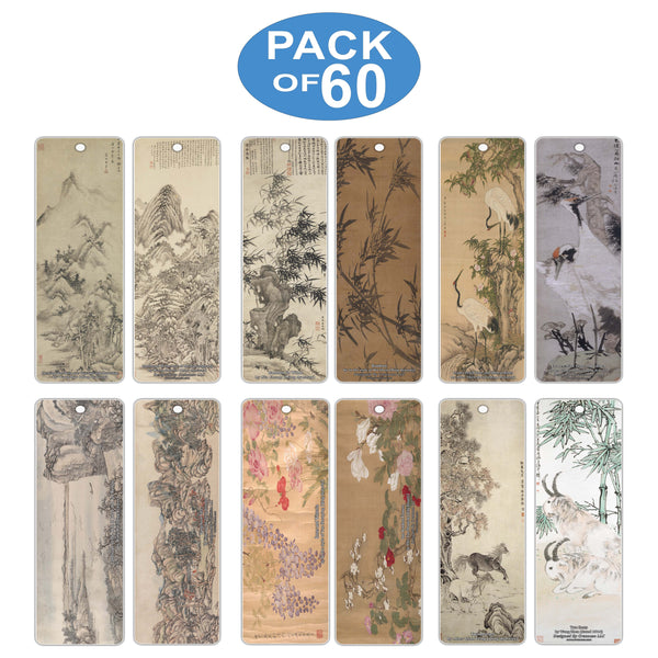 Creanoso Classic China Classical Arts Paintings Bookmarks - Chinese Wall Art Bookmark Collection