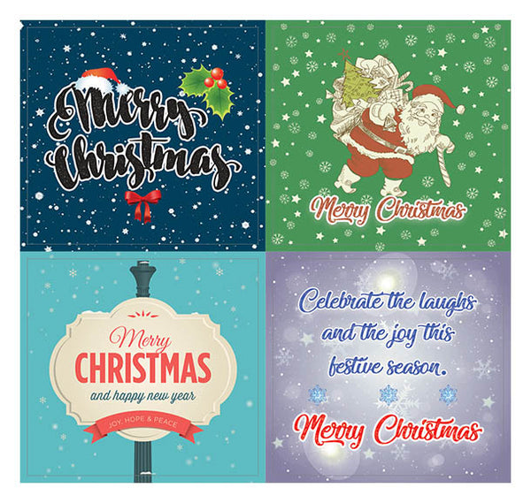 Creanoso Christmas Stickers (10-Sheet) Ã¢â‚¬â€œ Assorted Merry Christmas Wall Stickers Bulk Set