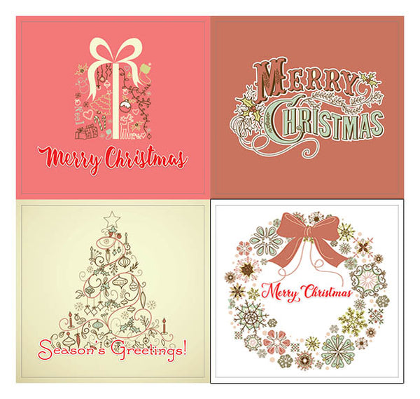 Creanoso Christmas Stickers (10-Sheet) Ã¢â‚¬â€œ Assorted Merry Christmas Wall Stickers Bulk Set