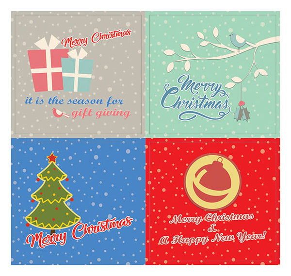 Creanoso Christmas Stickers (10-Sheet) Ã¢â‚¬â€œ Assorted Merry Christmas Wall Stickers Bulk Set