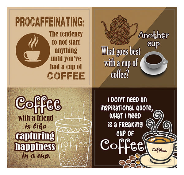 Creanoso Coffee Stickers Series I (10-Sheet) Ã¢â‚¬â€œ Inspiring Awesome Stickers Premium Gift Set