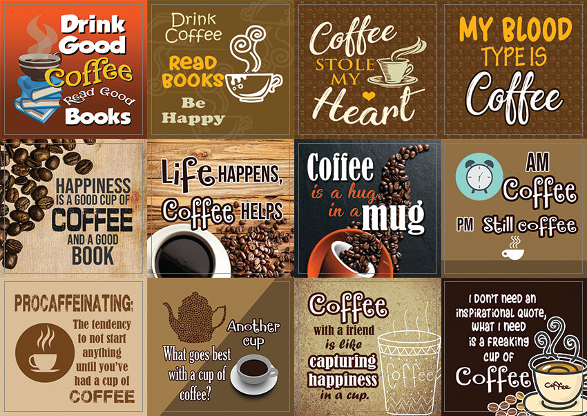 Creanoso Coffee Stickers Series I (10-Sheet) Ã¢â‚¬â€œ Inspiring Awesome Stickers Premium Gift Set