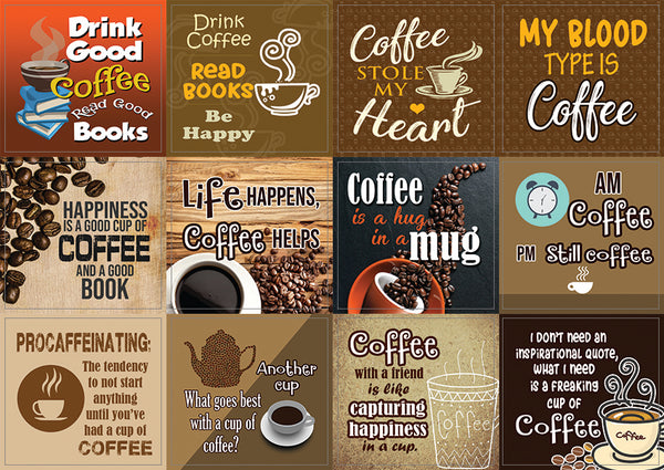 Creanoso Coffee Stickers Series I (10-Sheet) Ã¢â‚¬â€œ Inspiring Awesome Stickers Premium Gift Set
