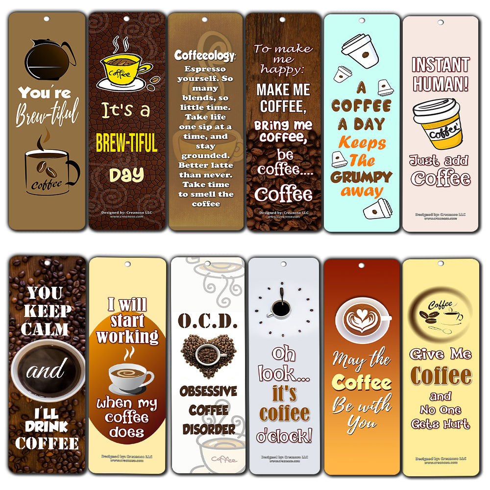 Creanoso Inspiring Inspirational Words About Coffee Lovers Bookmarker Series II (30-Pack) ÃƒÂ¢Ã¢â€šÂ¬Ã¢â‚¬Å“ Powerful Sayings About Character ÃƒÂ¢Ã¢â€šÂ¬Ã¢â‚¬Å“ Stocking Stuffers Gift for Men Women Adult
