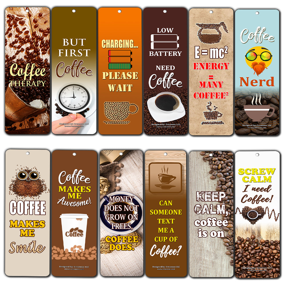 Creanoso Inspiring Inspirational Coffee Series III Bookmark Gifts (60-Pack) ÃƒÆ’Ã‚Â¢ÃƒÂ¢Ã¢â‚¬Å¡Ã‚Â¬ÃƒÂ¢Ã¢â€šÂ¬Ã…â€œ Six Assorted Quality Bookmarks Bulk Set ÃƒÆ’Ã‚Â¢ÃƒÂ¢Ã¢â‚¬Å¡Ã‚Â¬ÃƒÂ¢Ã¢â€šÂ¬Ã…â€œ Premium Gift for Men, Women, Adult, Seniors