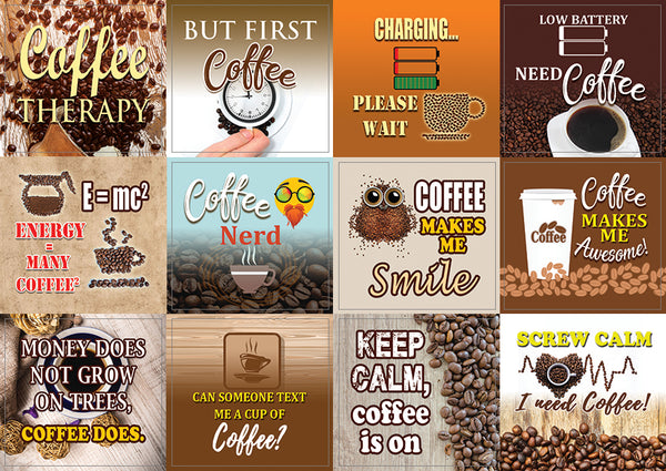 Creanoso Inspiring Inspirational Coffee Stickers Series III (10-Sheet) Ã¢â‚¬â€œ Assorted Premium Gift Set