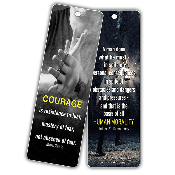 Creanoso Quote Saying Character Courage Bookmarker Cards (60-Pack) ÃƒÆ’Ã‚Â¢ÃƒÂ¢Ã¢â‚¬Å¡Ã‚Â¬ÃƒÂ¢Ã¢â€šÂ¬Ã…â€œ Great Motivational Sayings