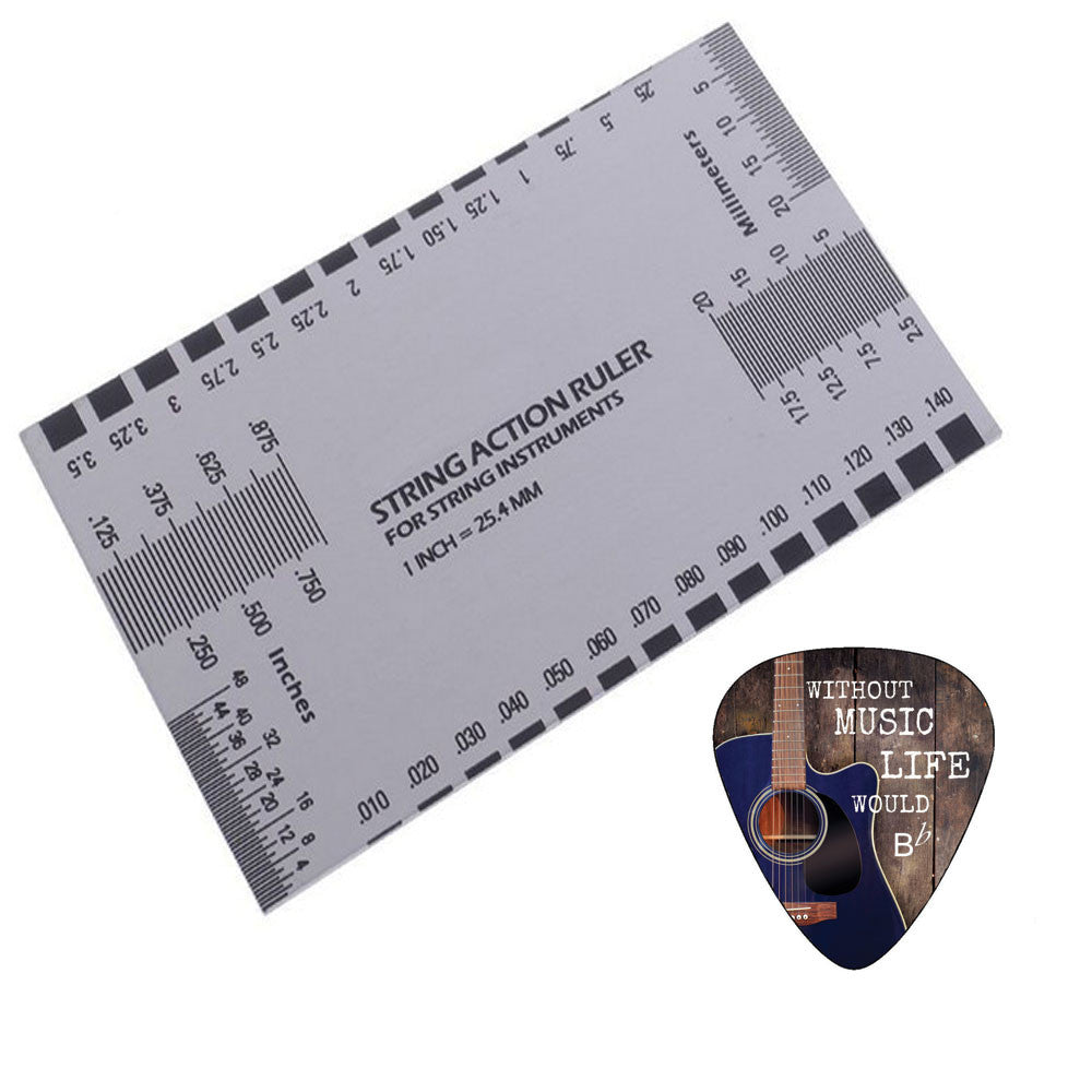 Creanoso Guitar String Action Ruler Gauge Tool - Accurate String Measurement - For Guitars