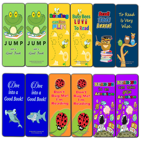 Bookmarks for Kids (12-Pack) - Cute Bookmarks