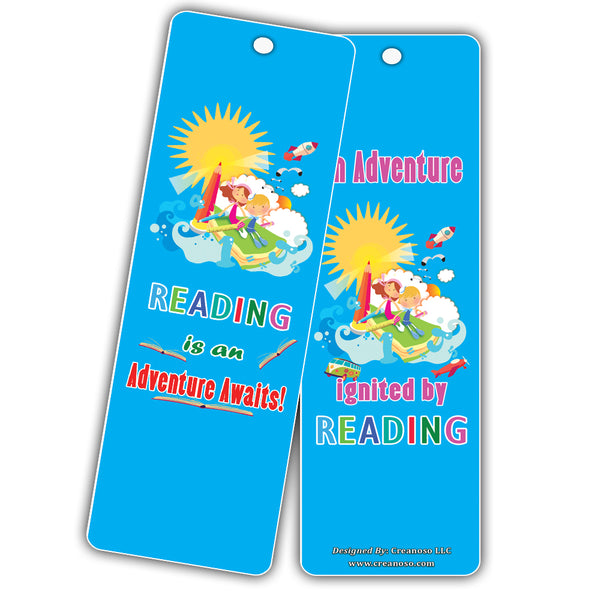 Creanoso Funny Reading Time Inspirational Bookmarks for Kids (60-Pack) ÃƒÆ’Ã‚Â¢ÃƒÂ¢Ã¢â‚¬Å¡Ã‚Â¬ÃƒÂ¢Ã¢â€šÂ¬Ã…â€œ Good Reading Habits Inspiring Bookmarker Cards for Kid Boys Girls Teen ÃƒÆ’Ã‚Â¢ÃƒÂ¢Ã¢â‚¬Å¡Ã‚Â¬ÃƒÂ¢Ã¢â€šÂ¬Ã…â€œ Classroom Home School Teacher Inc