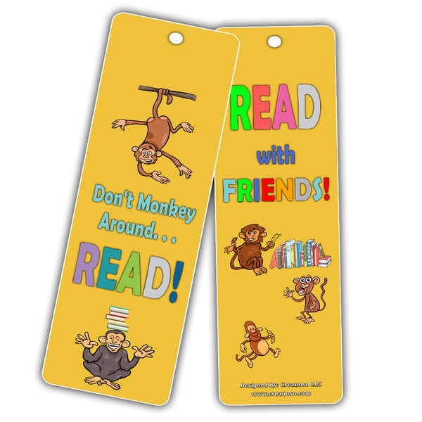 Creanoso Cute Animal Bookmarks for Kids- Fun Bookmarker Cards - Excellent Party Favors