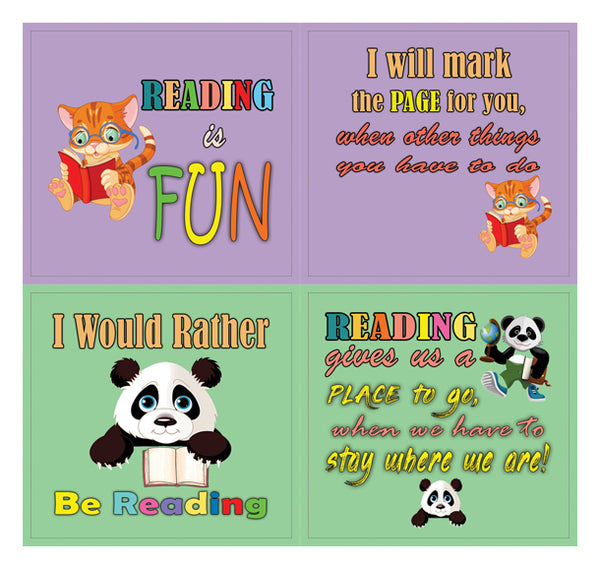 Creanoso Cute Animals Reading Stickers - 10 Sheets Ã¢â‚¬â€œ Fun Sticker Notes for Productive Reading