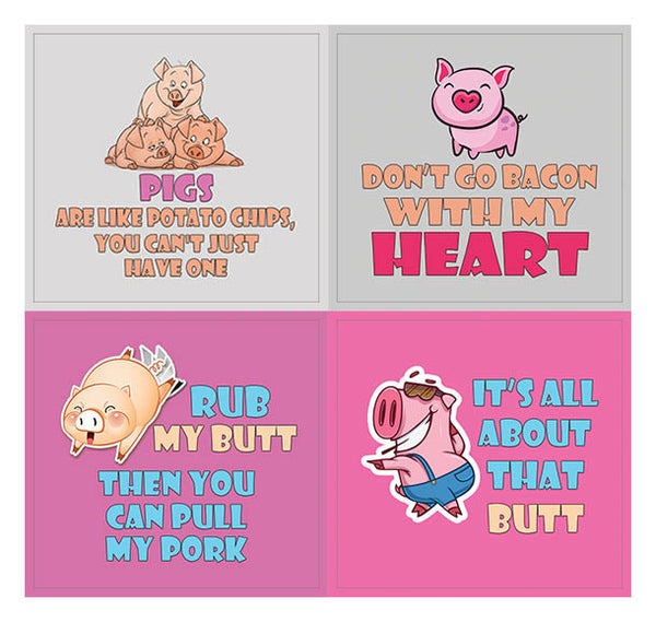 Creanoso Cute Pig Stickers for Kids (10-Sheet) - Gift Rewards Ideas for Boys, Girls - Party Supply