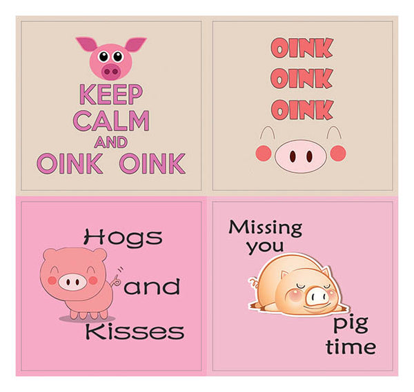 Creanoso Cute Pig Stickers for Kids (10-Sheet) - Gift Rewards Ideas for Boys, Girls - Party Supply