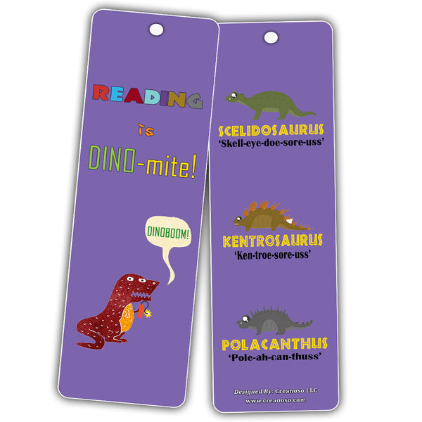 Dinosaur Reading Bookmark Cards for Kids (60-Pack) - Bookmarker - Dino Party Favors Teacher Classroom Reading Rewards and Incentive Gifts for Young Readers Boys Girls Children