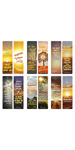 Creanoso Sun Light Stay Positive Quotes Bookmarks (30-Pack) â€“ Awesome Bookmarks for Bookworm, Bibliophiles â€“ Unique Book Reading Page Binders â€“ Stocking Stuffers Gifts Rewards Token Ideas