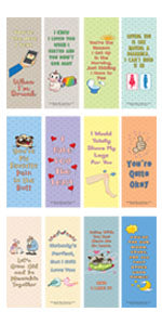 Creanoso Funny Love Confessions Bookmarks (60-Pack) - Premium Quality Gift Ideas for Children, Teens, & Adults for All Occasions - Stocking Stuffers Party Favor & Giveaways