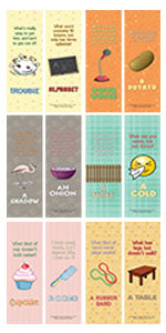 Creanoso Fun Riddle Bookmarks for Kids Series3 (30-Pack) - Classroom Reward Incentives for Students and Children - Stocking Stuffers Party Favors & Giveaways for Teens & Adults
