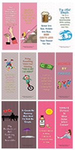 Creanoso Funny Single Bookmarks (12-Pack) - Stocking Stuffers Premium Quality Gift Ideas for Children, Teens, & Adults - Corporate Giveaways & Party Favors