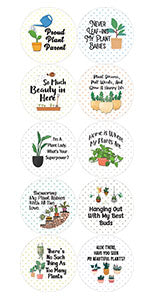 Creanoso Plant Parent Pinback Buttons (10-Pack) - Classroom Reward Incentives for Students and Children - Stocking Stuffers Party Favors & Giveaways for Teens & Adults