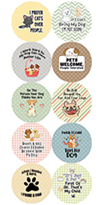 Fun Pet Owner Pinback Button Badges