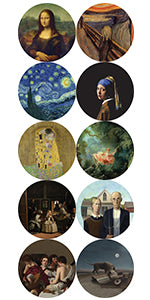 Famous Painting Pinback Button Series 1 (10-Pack)